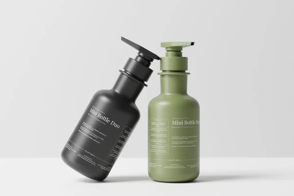 Small Plastic Bottle Pair Mockups